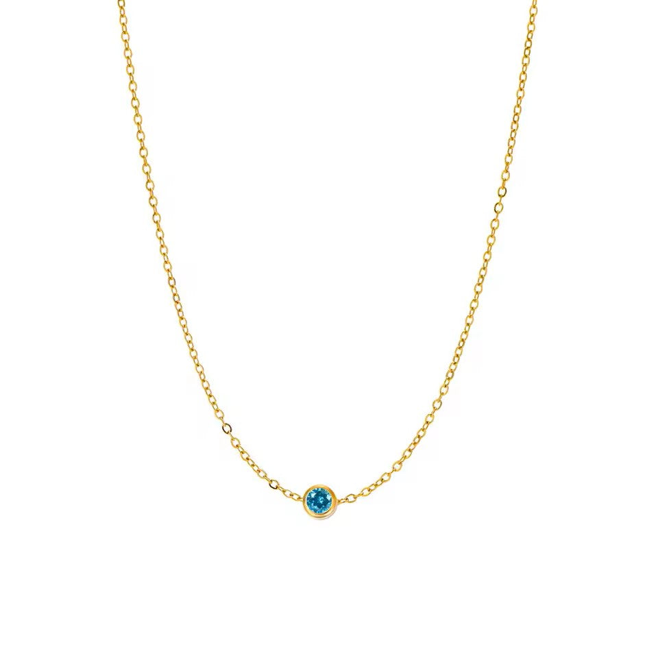 Birthstone Solitaire Necklace