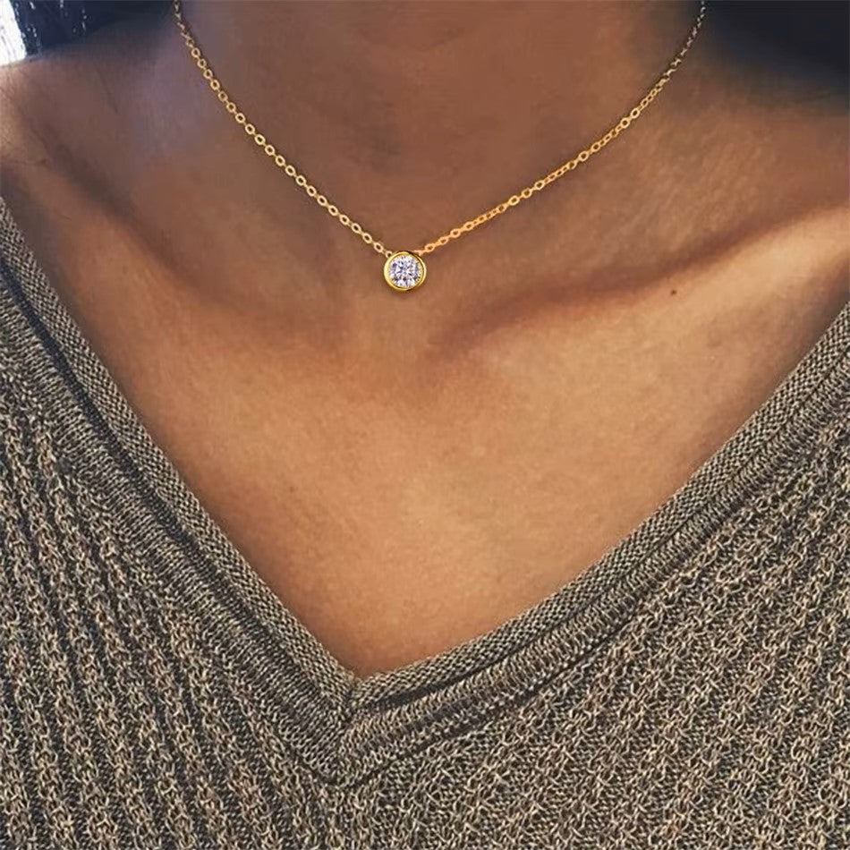 Birthstone Solitaire Necklace