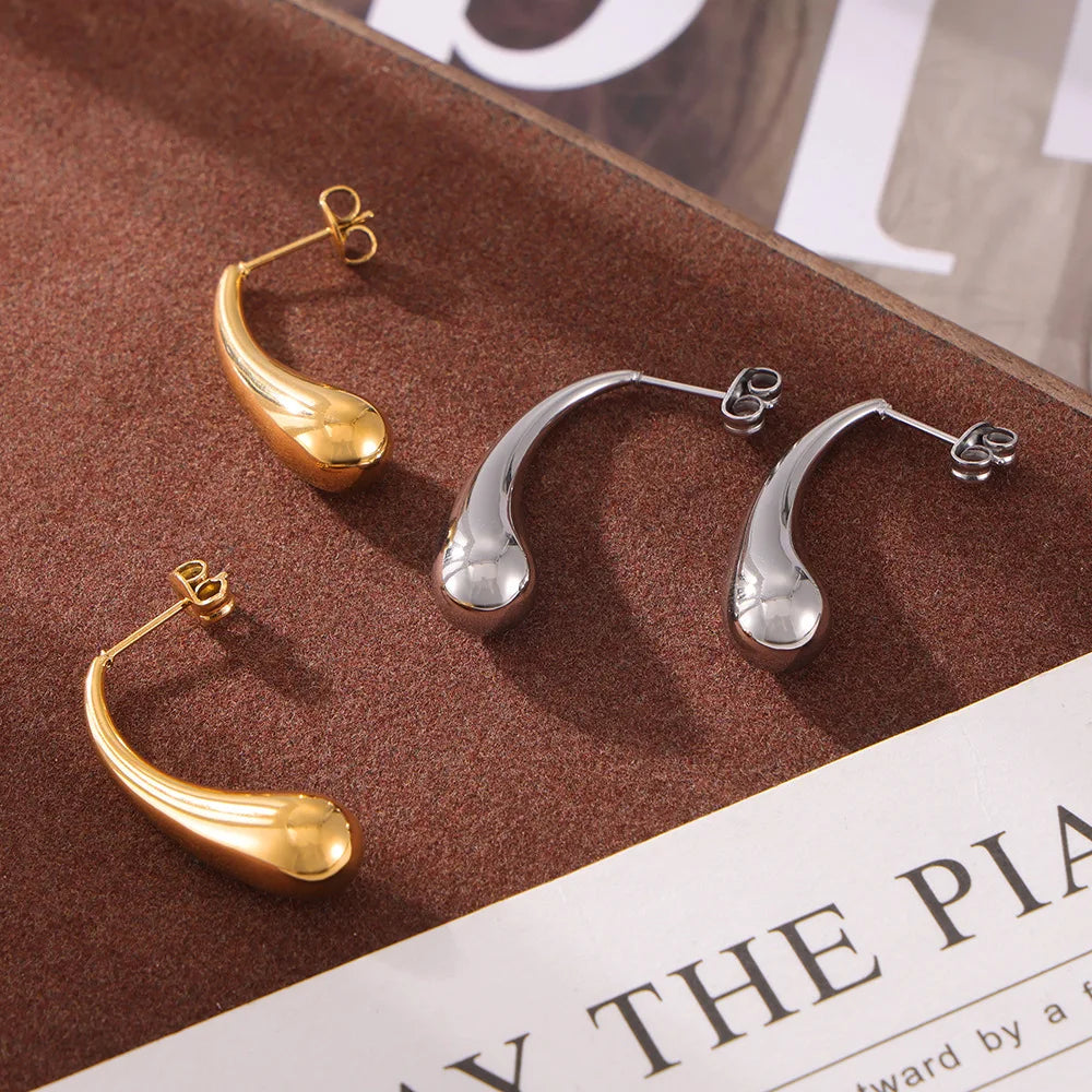 Teardrop Flow Stud Earrings