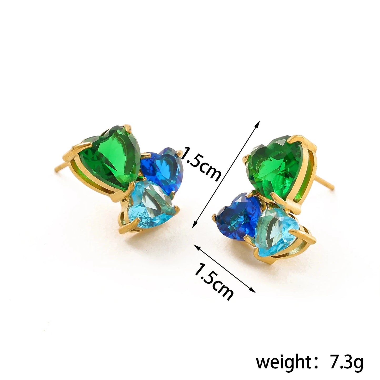 Trinity Heart Crystal Jewelry Set