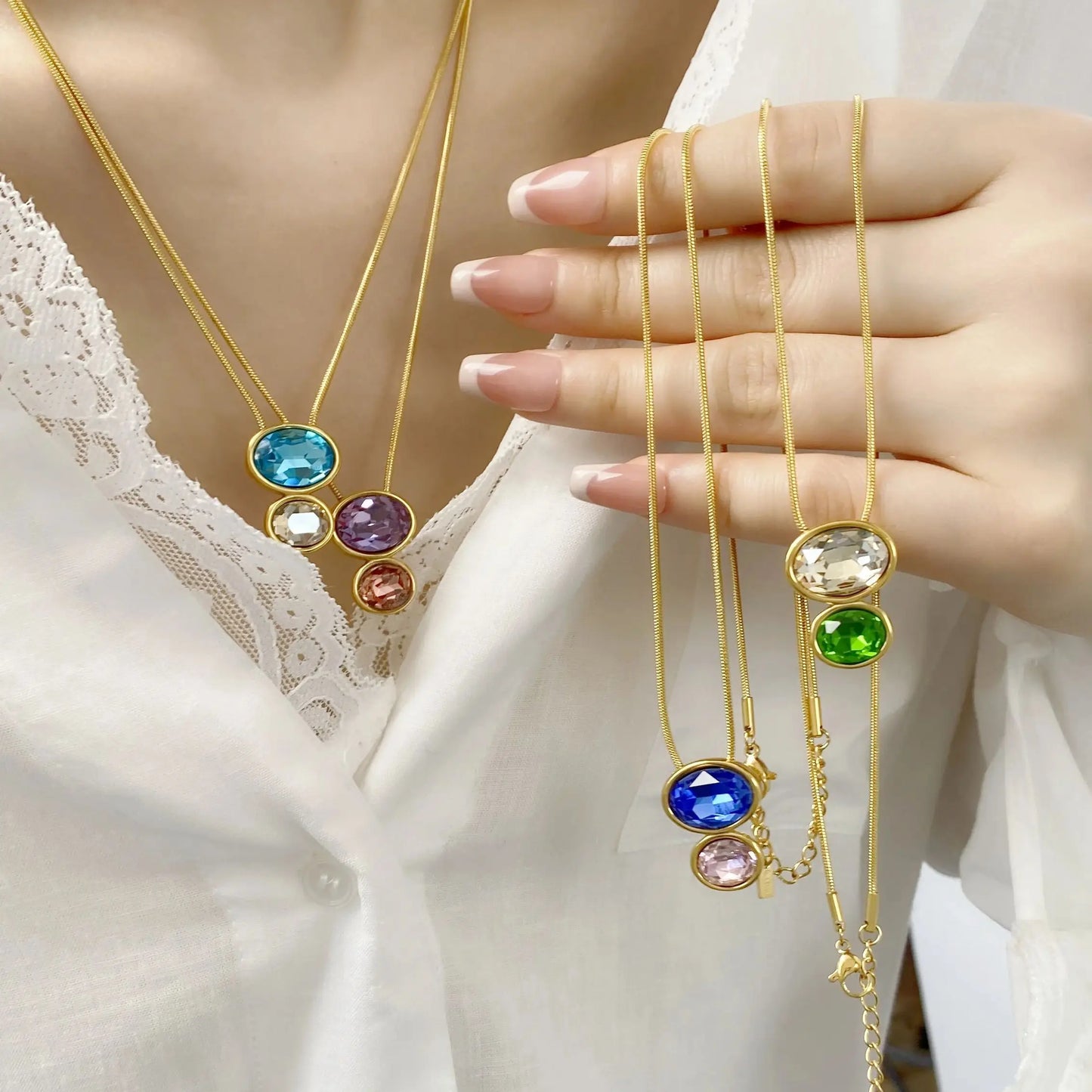 DuoGleam Pendant Necklace