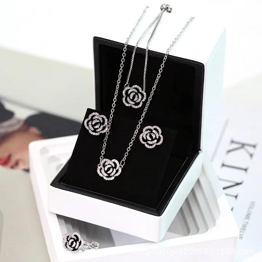 Camellia Drop Oil Jewelry Set