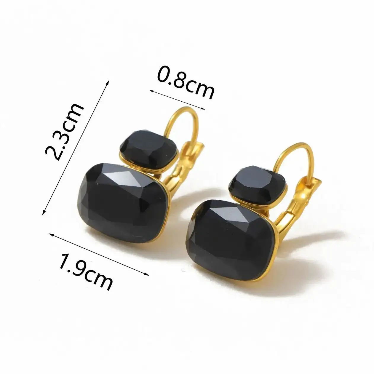 Crystal Double Stone Earrings