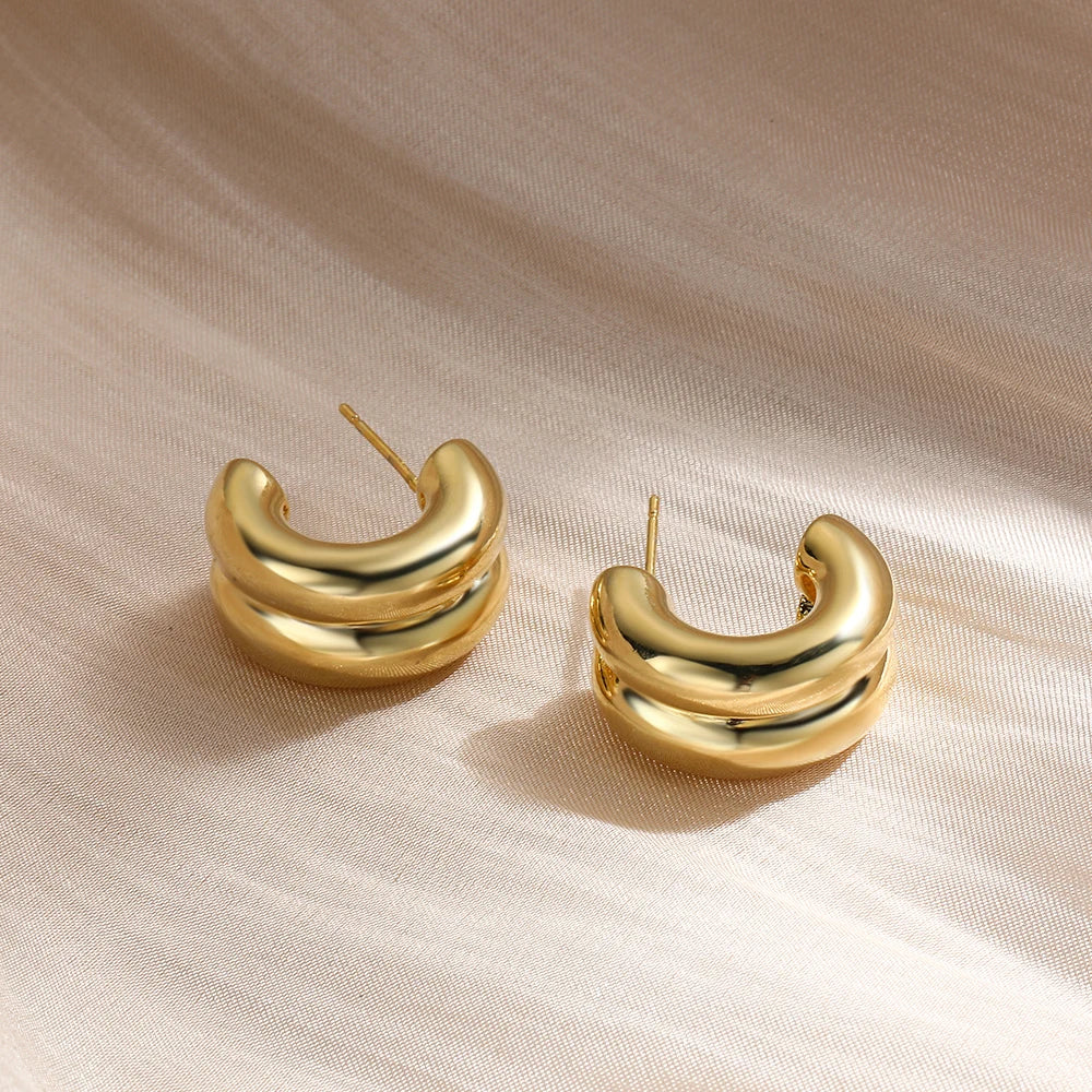 Ripple Hoop Earrings