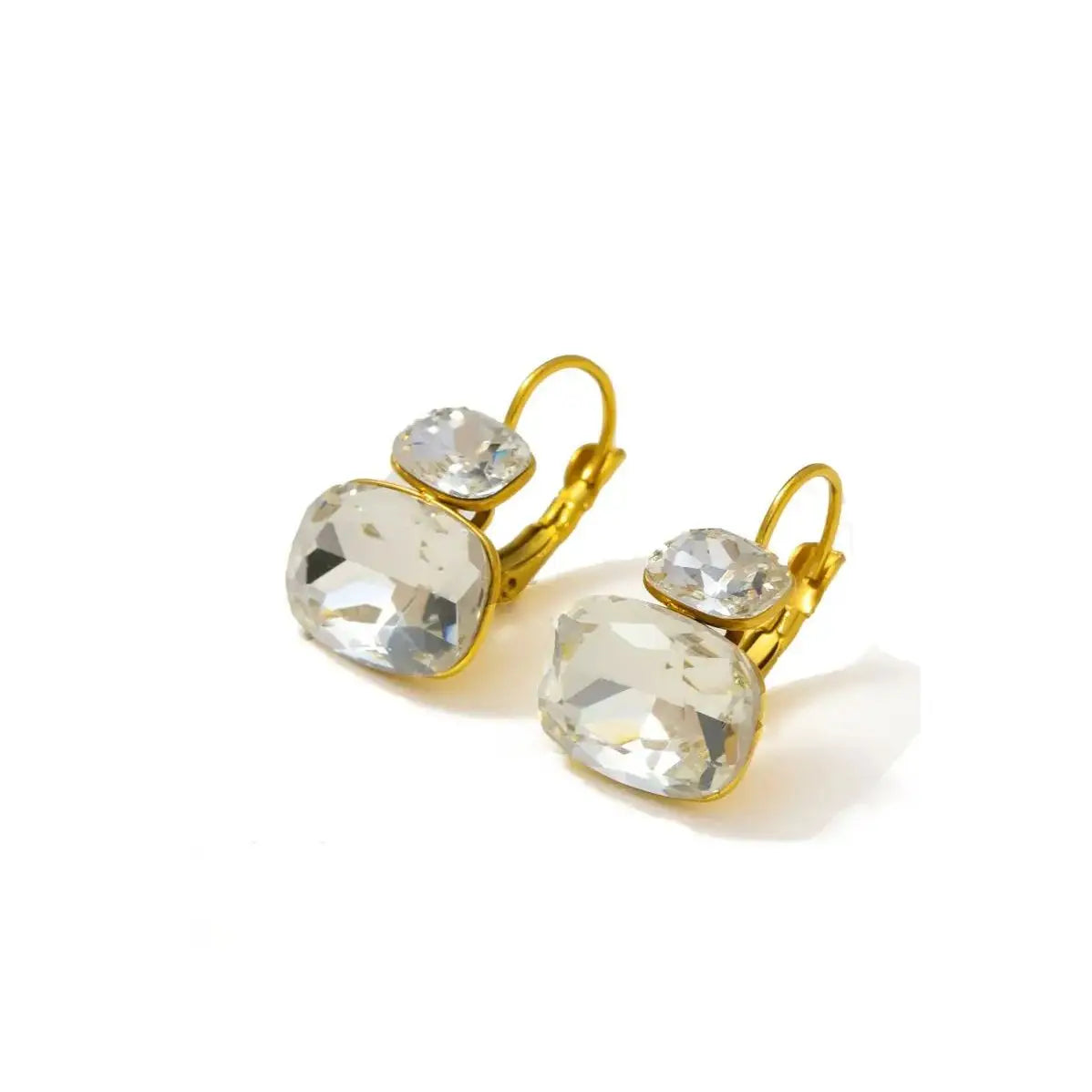 Crystal Double Stone Earrings