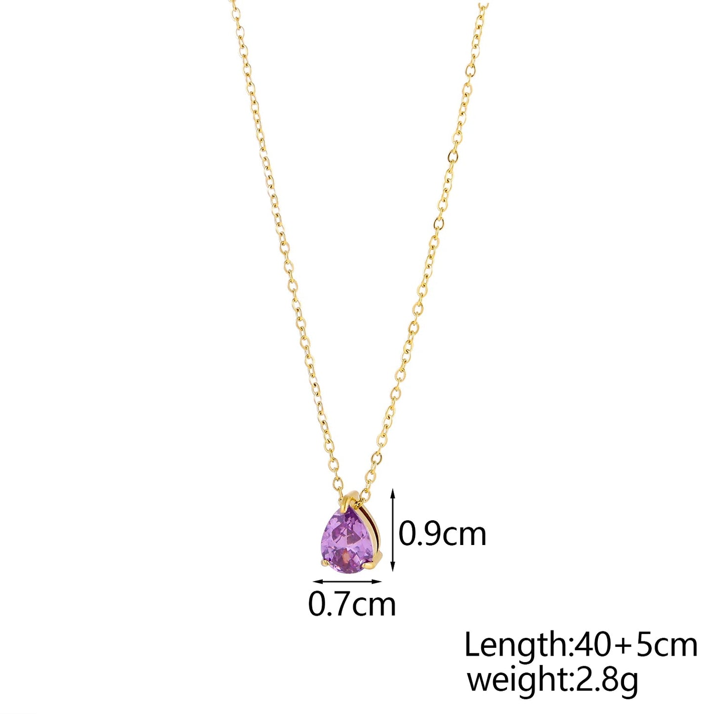 GleamDrop Birthstone Necklace