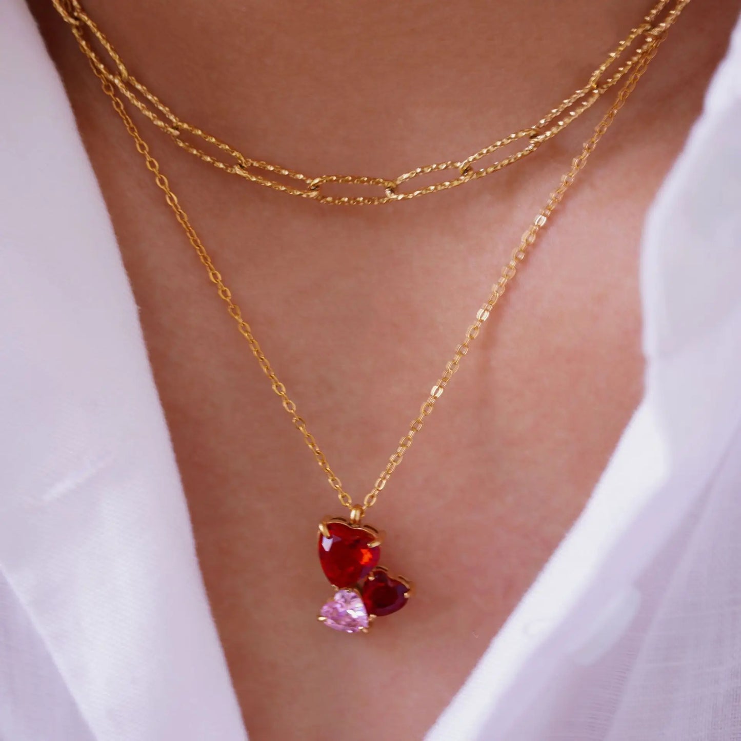Trinity Heart Crystal Jewelry Set