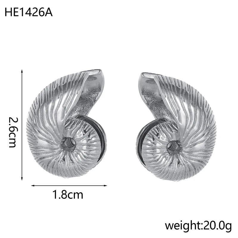 Shell Textured Stud Earrings