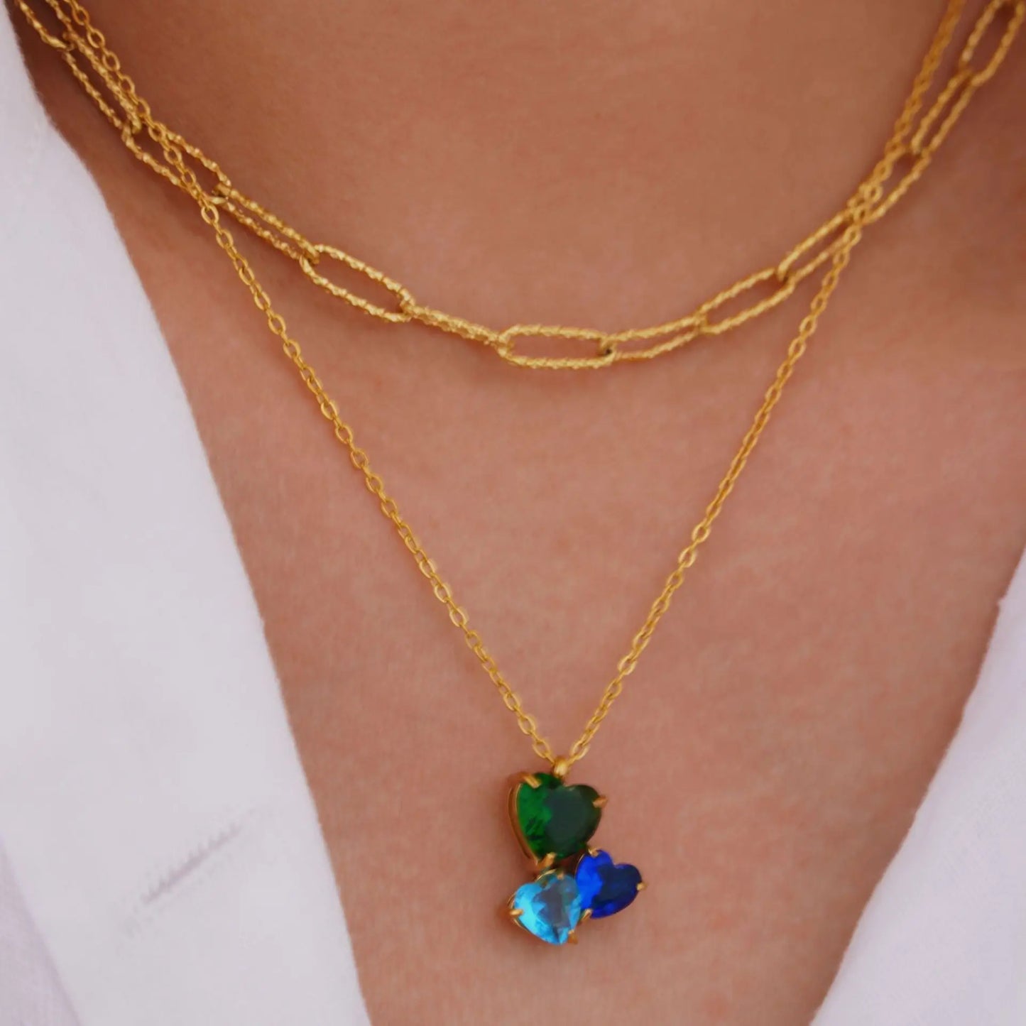 Trinity Heart Crystal Jewelry Set