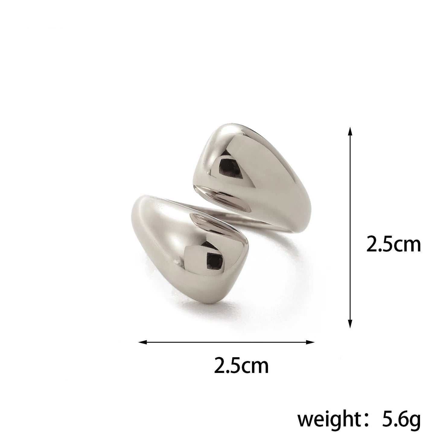 Sculpted Open Curve Ring