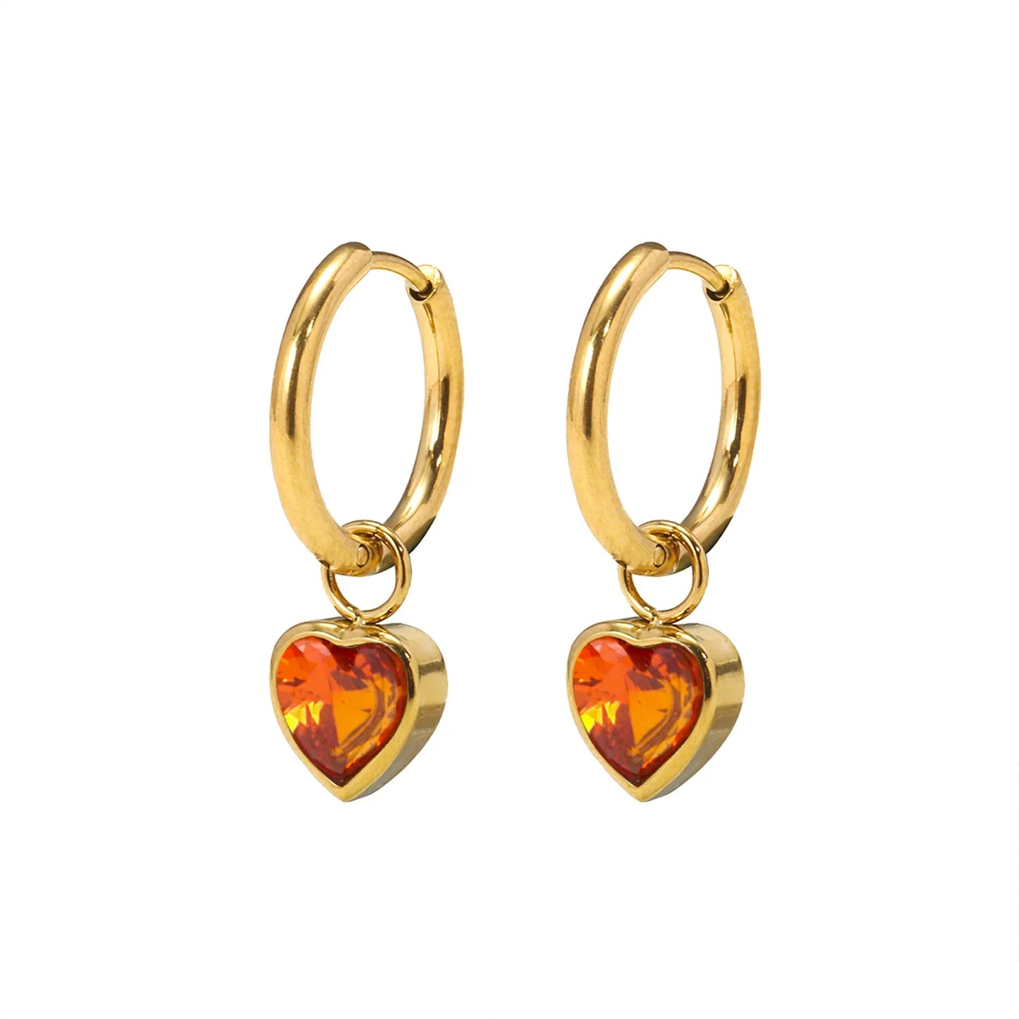 Glint Heart Mini Hoop Earrings