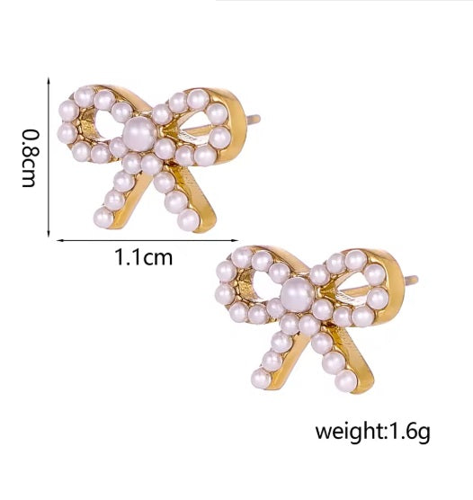 Twinkle Bow Studs