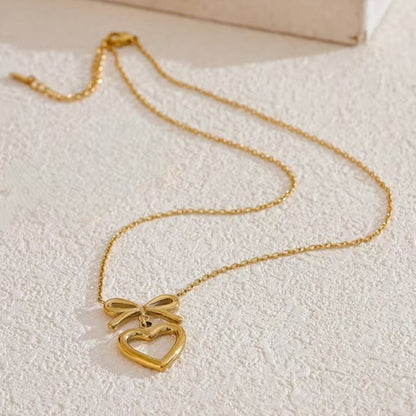 Ribbon Heart Necklace