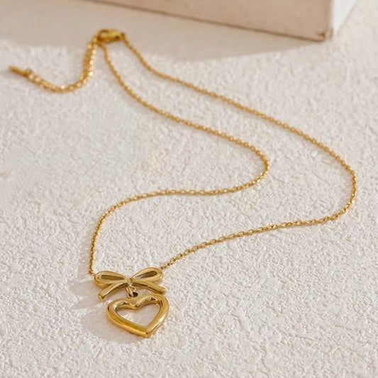 Ribbon Heart Necklace