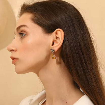 LoveDrop Duo Heart Earrings