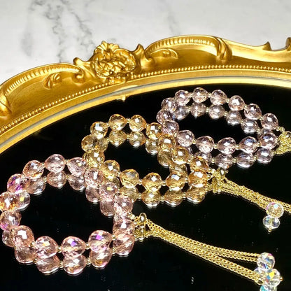 Iridescent Crystal Bead Bracelet