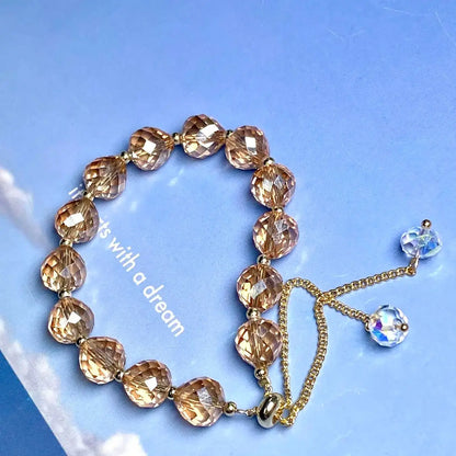 Iridescent Crystal Bead Bracelet