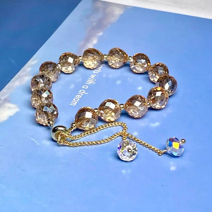 Iridescent Crystal Bead Bracelet
