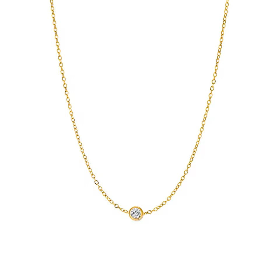 Birthstone Solitaire Necklace