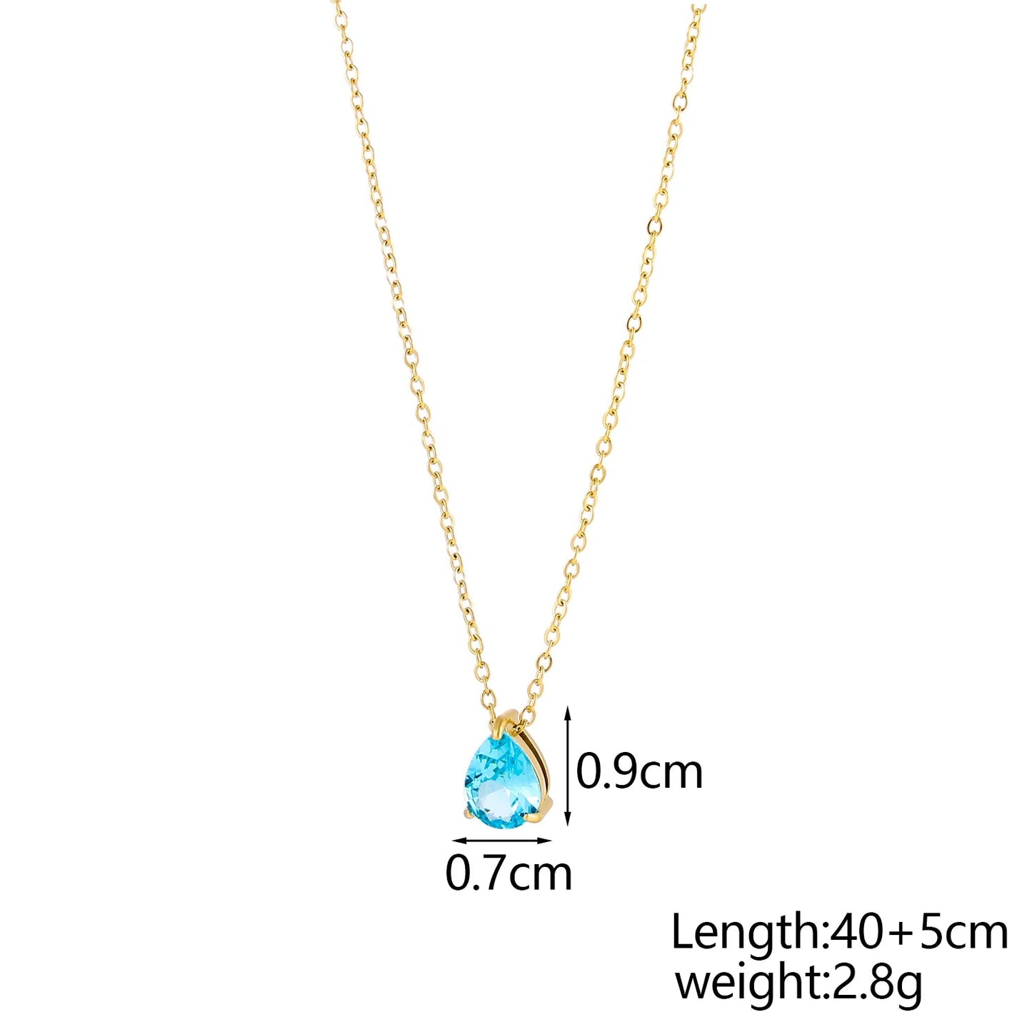 GleamDrop Birthstone Necklace