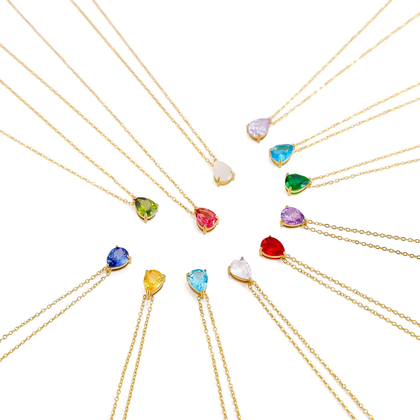 GleamDrop Birthstone Necklace