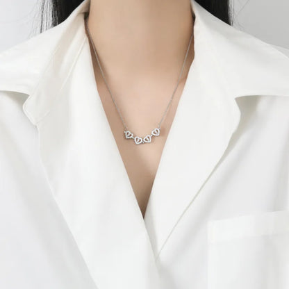 Lustre Heart Clover Necklace