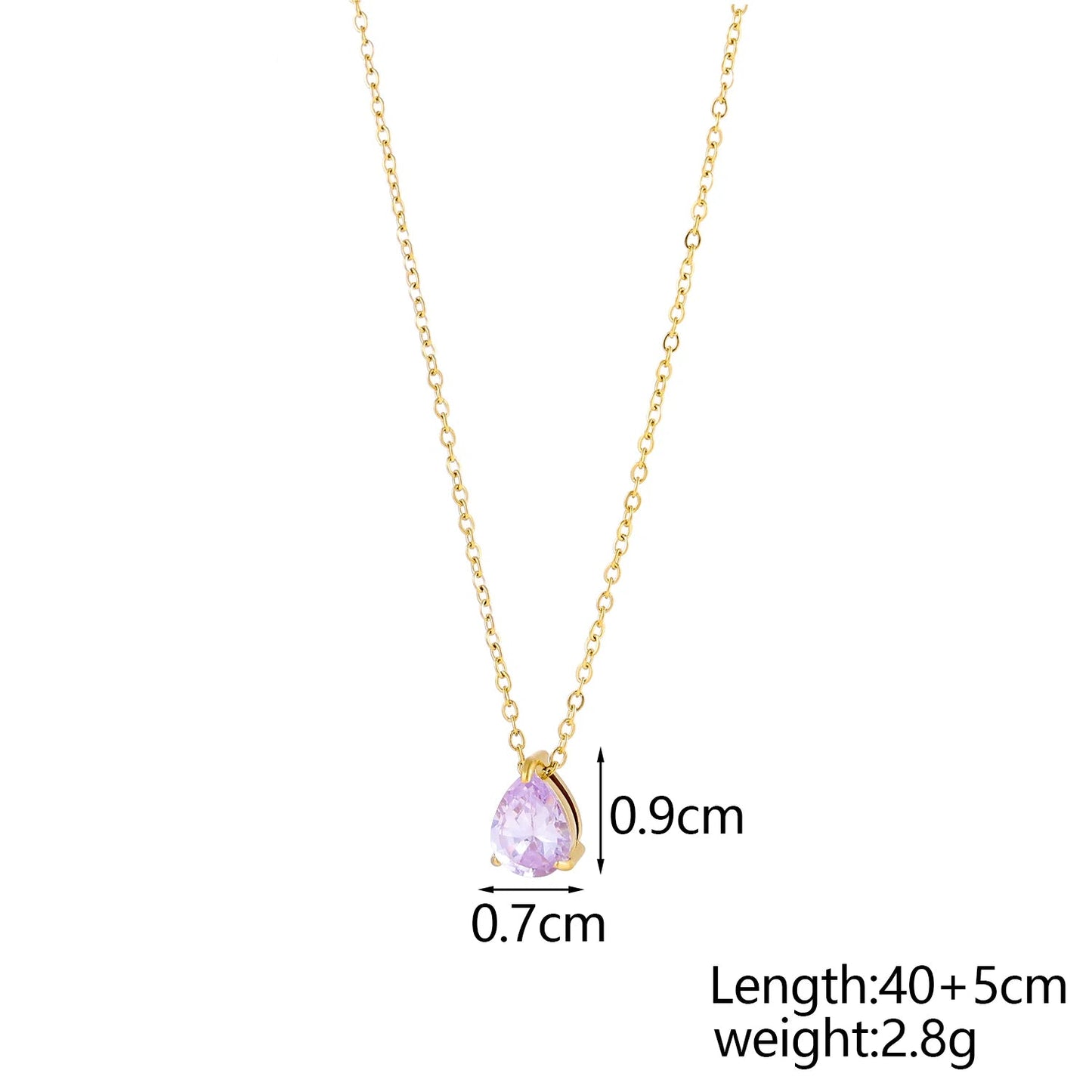 GleamDrop Birthstone Necklace