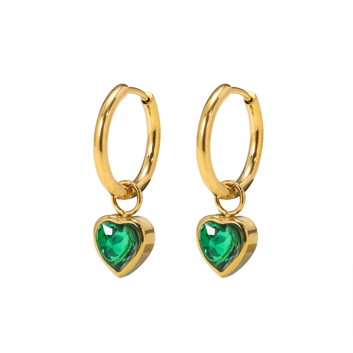 Glint Heart Mini Hoop Earrings