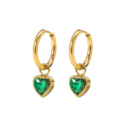 Glint Heart Mini Hoop Earrings