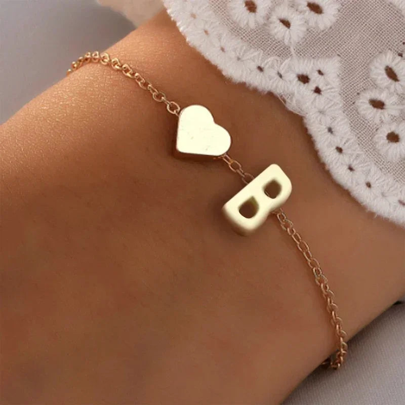 26 English Initial Letter Bracelets for Lovers Women and Men