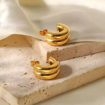 Ripple Hoop Earrings