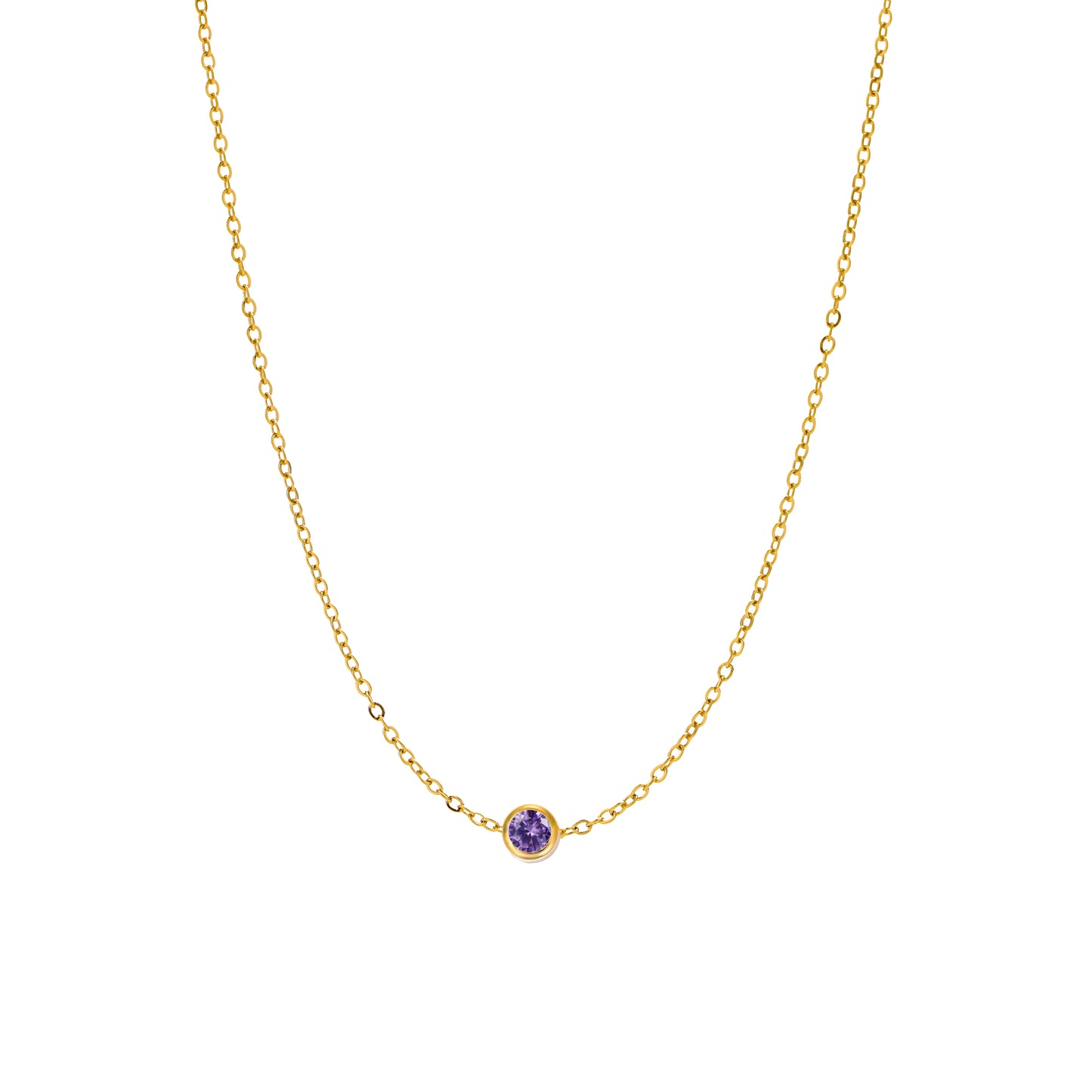 Birthstone Solitaire Necklace