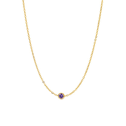 Birthstone Solitaire Necklace