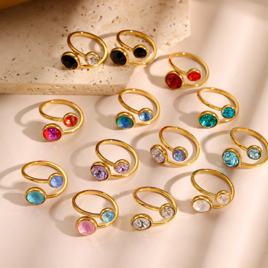 Zircon Glow Adjustable Ring