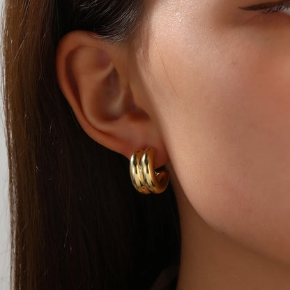 Ripple Hoop Earrings