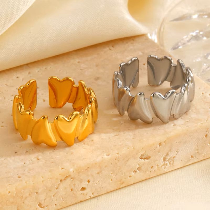 Heartlinked Adjustable Ring
