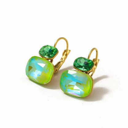 Crystal Double Stone Earrings