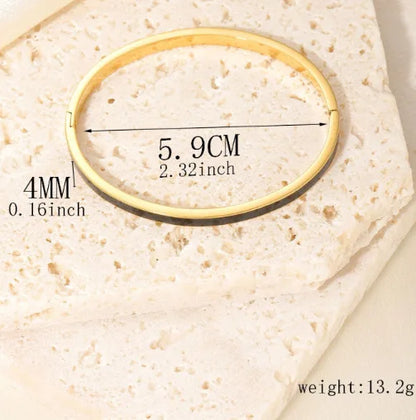 Color Stripe Stainless Steel Bangle