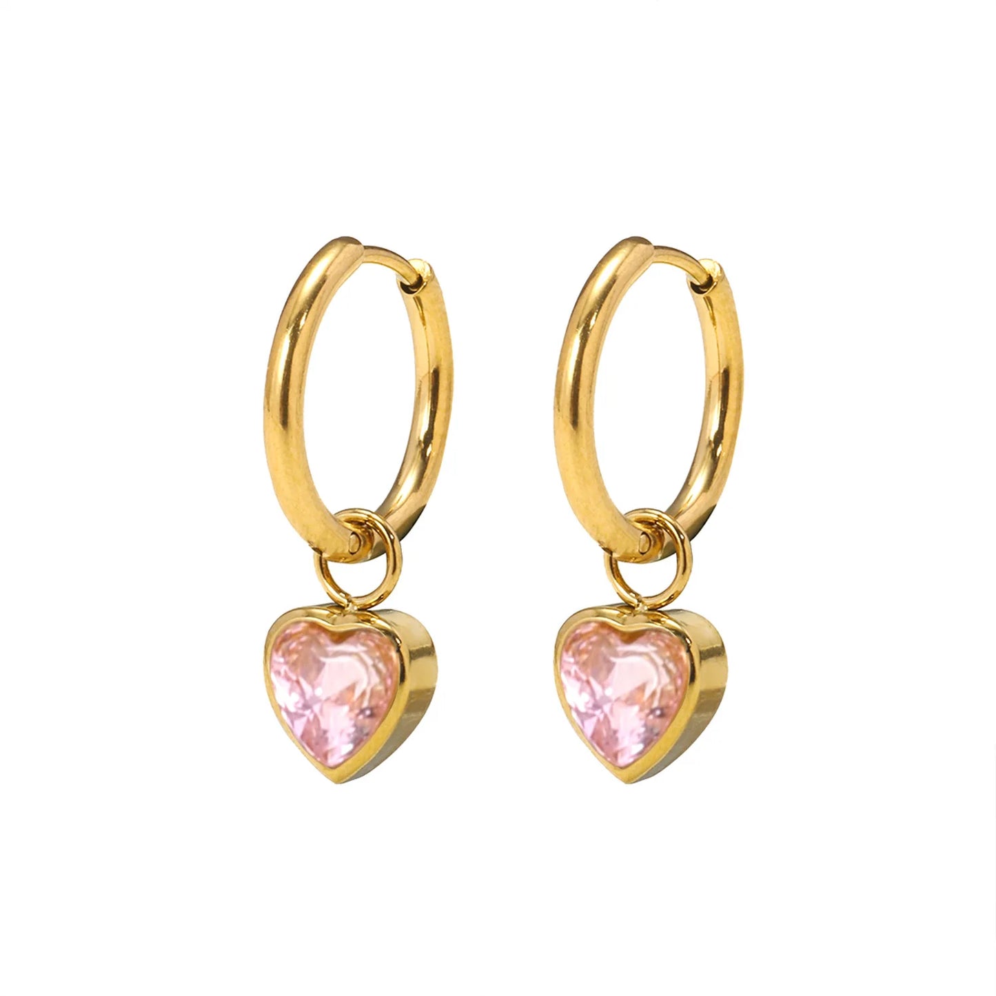 Glint Heart Mini Hoop Earrings