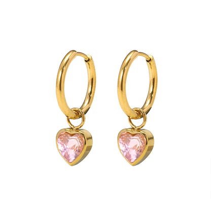 Glint Heart Mini Hoop Earrings