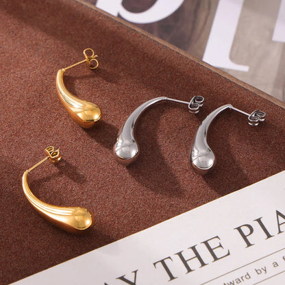 Teardrop Flow Stud Earrings