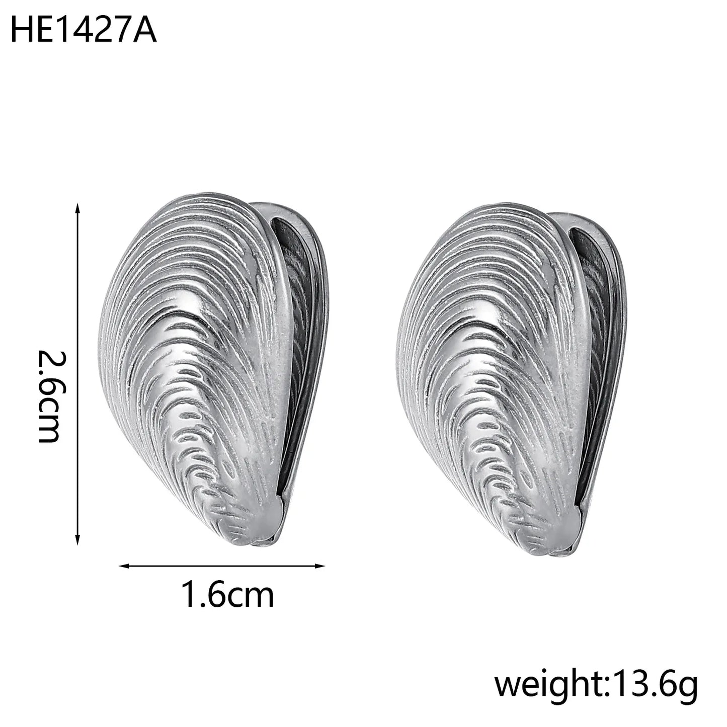 Shell Textured Stud Earrings