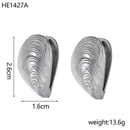 Shell Textured Stud Earrings