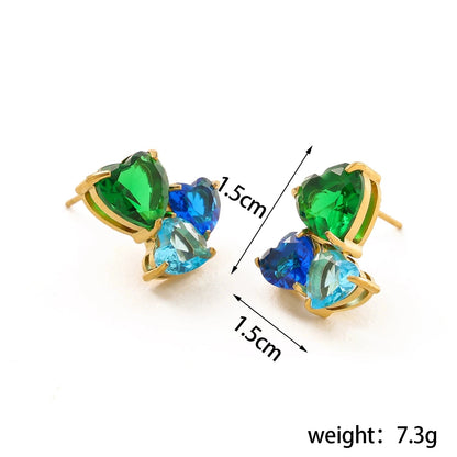 Trinity Heart Crystal Jewelry Set