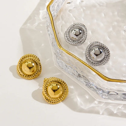 Twist Shine Disc Studs