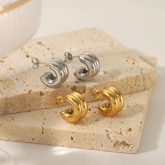 Ripple Hoop Earrings