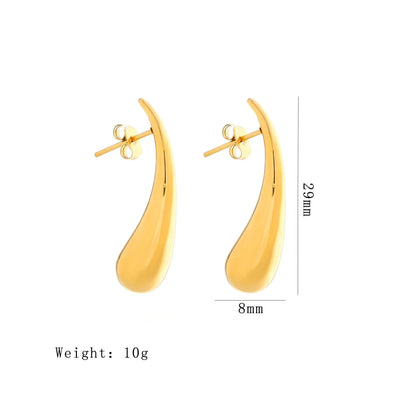 Teardrop Flow Stud Earrings