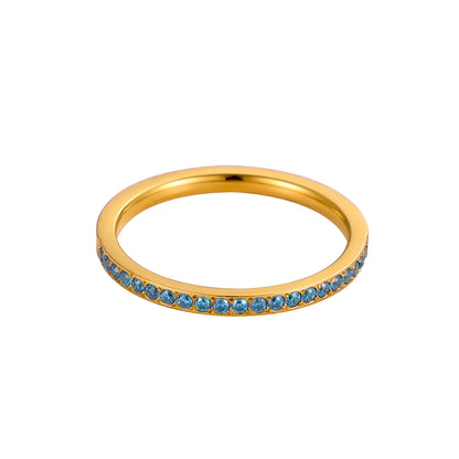 Mini Zircon Birthstone Ring