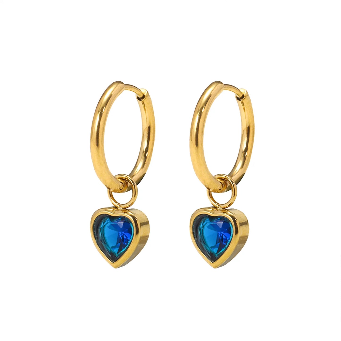 Glint Heart Mini Hoop Earrings