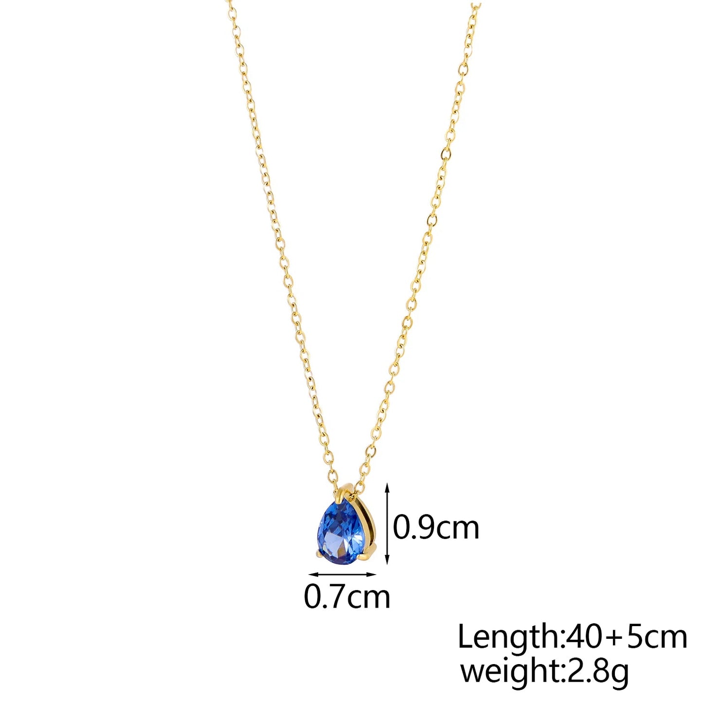 GleamDrop Birthstone Necklace